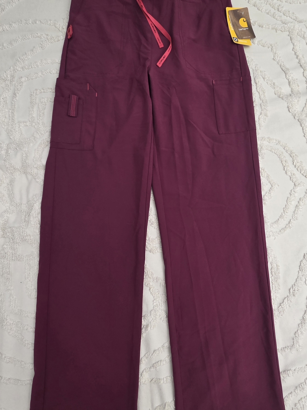 Carhartt Force Cargo Scrub Pants in Plum Size Medium Tall